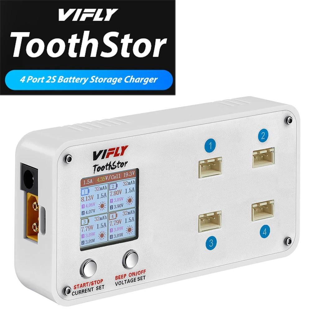 Drone Racing Charger - شاحن VIFLY ToothStor ذو 4 منافذ