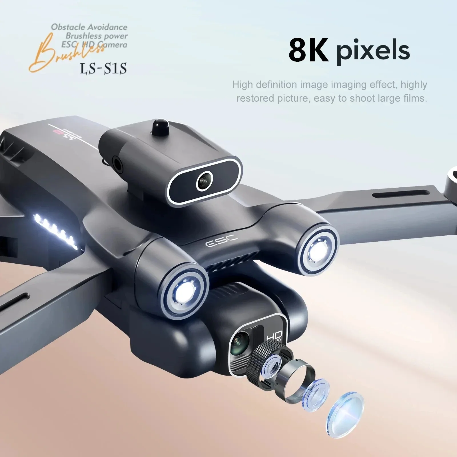 طائرة بدون طيار احترافية بدون  - مراجعة Drone Racing Camera وسعره